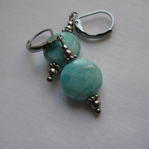 Larimár medálos nyaklánc - ékszer - fülbevaló - lógó fülbevaló - Meska.hu