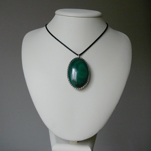 Malachit medál - ékszer - nyaklánc - medálos nyaklánc - Meska.hu
