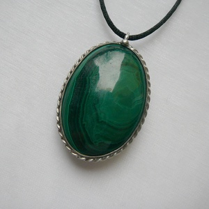 Malachit medál - ékszer - nyaklánc - medálos nyaklánc - Meska.hu