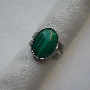 Malachit gyűrű - ékszer - gyűrű - szoliter gyűrű - Meska.hu