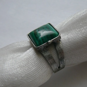 Malachit gyűrű - ékszer - gyűrű - szoliter gyűrű - Meska.hu