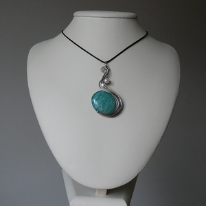 Amazonit medál - ékszer - nyaklánc - medálos nyaklánc - Meska.hu