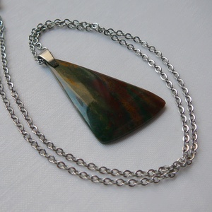 Heliotróp medálos nyaklánc, Ékszer, Nyaklánc, Medálos nyaklánc, Ékszerkészítés, MESKA