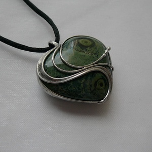 Eldarit szív medál, Ékszer, Nyaklánc, Medálos nyaklánc, Ékszerkészítés, Fémmegmunkálás, MESKA