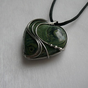 Eldarit szív medál - ékszer - nyaklánc - medálos nyaklánc - Meska.hu