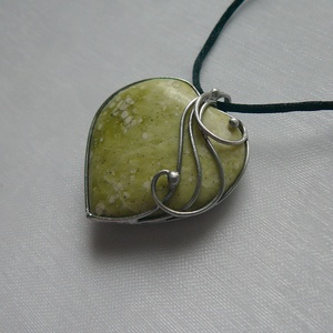 Szerpentin szív medál, Ékszer, Nyaklánc, Medálos nyaklánc, Ékszerkészítés, Fémmegmunkálás, MESKA