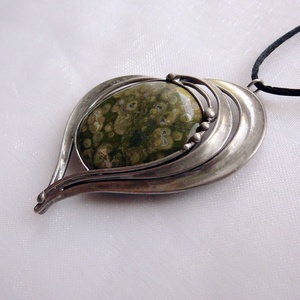 Óceán jáspis szív medál - Meska.hu