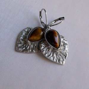 Tigrisszem fülbevaló - ékszer - fülbevaló - lógós kerek fülbevaló - Meska.hu