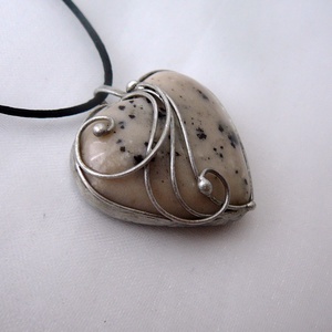 Merlinit szív medál, Ékszer, Nyaklánc, Medál, Ékszerkészítés, Fémmegmunkálás, MESKA