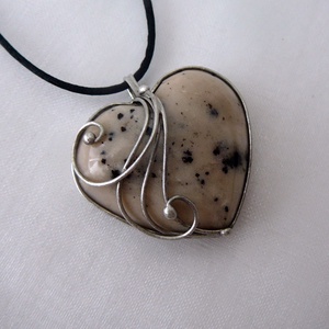 Merlinit szív medál - ékszer - nyaklánc - medál - Meska.hu