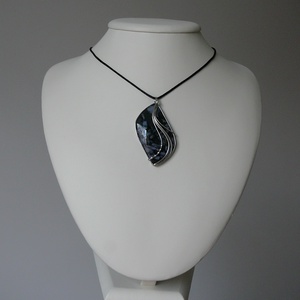 Indigo gabbro medál - ékszer - nyaklánc - medálos nyaklánc - Meska.hu