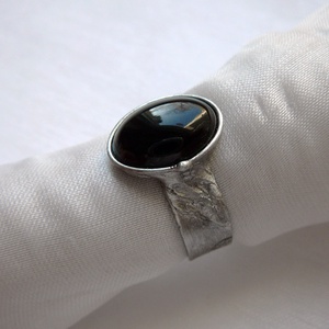 Ónix gyűrű, Ékszer, Gyűrű, Szoliter gyűrű, Ékszerkészítés, Fémmegmunkálás, MESKA