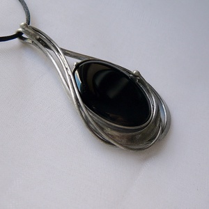 Ónix medál, Ékszer, Nyaklánc, Medálos nyaklánc, Ékszerkészítés, Fémmegmunkálás, MESKA