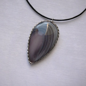 Botswana achát csepp medál - ékszer - nyaklánc - medálos nyaklánc - Meska.hu