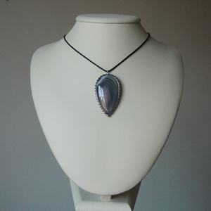 Botswana achát csepp medál - ékszer - nyaklánc - medálos nyaklánc - Meska.hu