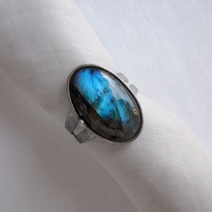 Labradorit gyűrű - ékszer - gyűrű - szoliter gyűrű - Meska.hu