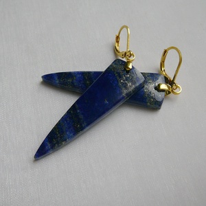 Lápisz lazuli fülbevaló, Ékszer, Fülbevaló, Lógó fülbevaló, Ékszerkészítés, MESKA