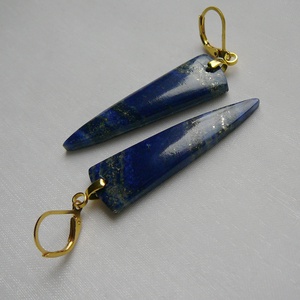 Lápisz lazuli fülbevaló - ékszer - fülbevaló - lógó fülbevaló - Meska.hu