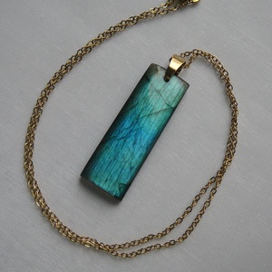 Labradorit medálos nyaklánc - ékszer - nyaklánc - medál - Meska.hu