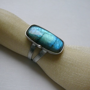 Labradorit gyűrű, Ékszer, Gyűrű, Szoliter gyűrű, Ékszerkészítés, Fémmegmunkálás, MESKA