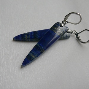 Lápisz lazuli fülbevaló, Ékszer, Fülbevaló, Lógó fülbevaló, Ékszerkészítés, MESKA