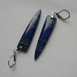 Lápisz lazuli fülbevaló - ékszer - fülbevaló - lógó fülbevaló - Meska.hu