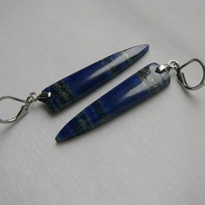 Lápisz lazuli fülbevaló - ékszer - fülbevaló - lógó fülbevaló - Meska.hu