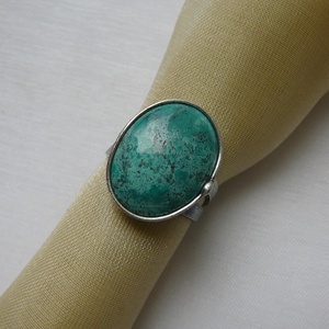 Zöld türkiz gyűrű - ékszer - gyűrű - szoliter gyűrű - Meska.hu