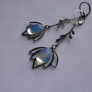 Opalit fülbevaló - ékszer - fülbevaló - lógó fülbevaló - Meska.hu