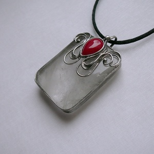 Hegyikristály medál, Ékszer, Nyaklánc, Medálos nyaklánc, Ékszerkészítés, Fémmegmunkálás, MESKA