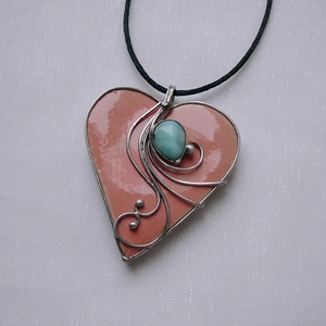 Larimár medál - ékszer - nyaklánc - medálos nyaklánc - Meska.hu