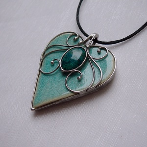 Krizokolla szív medál - Meska.hu