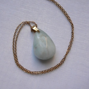 Akvamarin medálos nyaklánc - ékszer - nyaklánc - medálos nyaklánc - Meska.hu