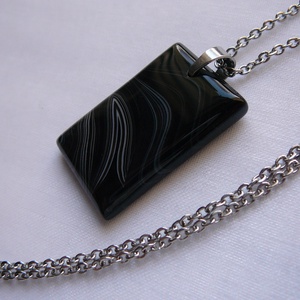 Ónix medálos nyaklánc, Ékszer, Nyaklánc, Medálos nyaklánc, Ékszerkészítés, MESKA