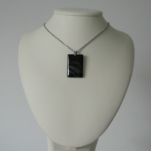 Ónix medálos nyaklánc - ékszer - nyaklánc - medálos nyaklánc - Meska.hu