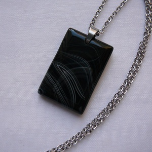 Ónix medálos nyaklánc - ékszer - nyaklánc - medálos nyaklánc - Meska.hu