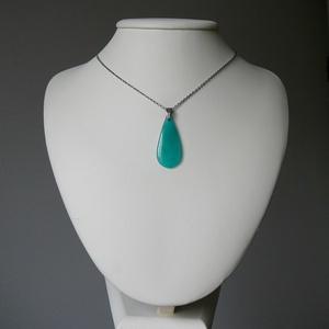 Amazonit csepp medálos nyaklánc, Ékszer, Nyaklánc, Medálos nyaklánc, Ékszerkészítés, MESKA