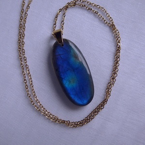 Labradorit medálos nyaklánc - ékszer - nyaklánc - medál - Meska.hu