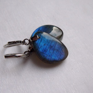 Labradorit fülbevaló, Ékszer, Fülbevaló, Lógó csepp fülbevaló, Ékszerkészítés, Fémmegmunkálás, MESKA