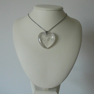 Hegyikristály szív medálos nyaklánc - ékszer - nyaklánc - medálos nyaklánc - Meska.hu