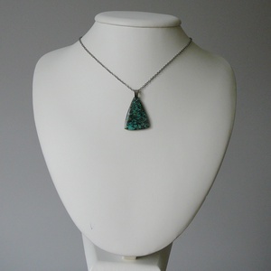 Zöld türkiz medál - ékszer - nyaklánc - medálos nyaklánc - Meska.hu