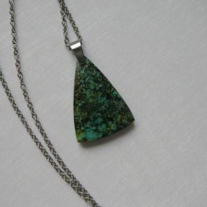 Zöld türkiz medál - ékszer - nyaklánc - medálos nyaklánc - Meska.hu