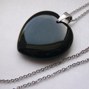 Ónix szív medálos nyaklánc, Ékszer, Nyaklánc, Medálos nyaklánc, Ékszerkészítés, Fémmegmunkálás, MESKA