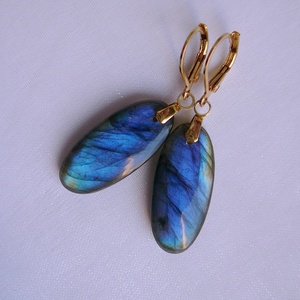 Labradorit fülbevaló, Ékszer, Fülbevaló, Lógó csepp fülbevaló, Ékszerkészítés, Fémmegmunkálás, MESKA