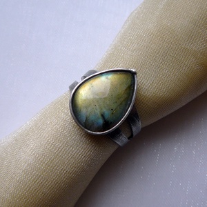 Labradorit gyűrű - ékszer - gyűrű - szoliter gyűrű - Meska.hu
