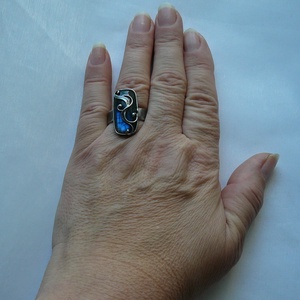 Labradorit gyűrű - ékszer - gyűrű - szoliter gyűrű - Meska.hu