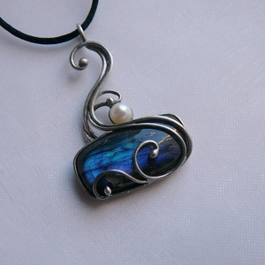 Labradorit medál - ékszer - nyaklánc - medál - Meska.hu