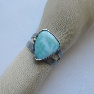 Larimár gyűrű - ékszer - gyűrű - szoliter gyűrű - Meska.hu