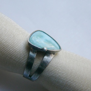 Larimár gyűrű - ékszer - gyűrű - szoliter gyűrű - Meska.hu