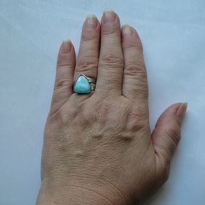 Larimár gyűrű - ékszer - gyűrű - szoliter gyűrű - Meska.hu